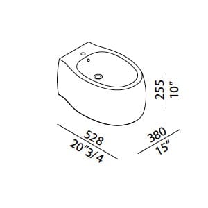 Керамическое подвесное биде Agape Pear 2 ARCH-00149031 - Вид №5