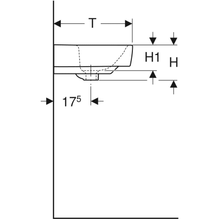 501.714.00.1 Раковина Geberit Renova Compact Geberit  - Вид №4