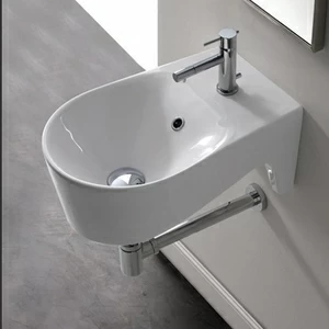 8502 Подвесная раковина настенная овальная Scarabeo Ceramiche  белая