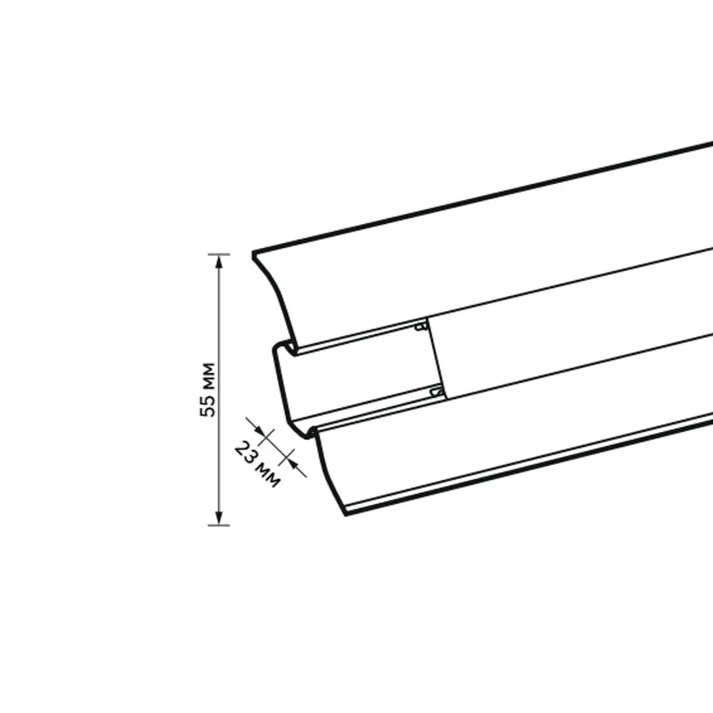 83410221 Плинтус напольный Artens ПВХ Дуб Беленый 5.5 см 2.5 м STLM-0041055  - Вид №5