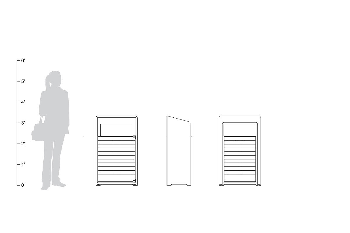FSRT220 Емкость для мусора со скосом  Forms-surfaces  - Вид №10