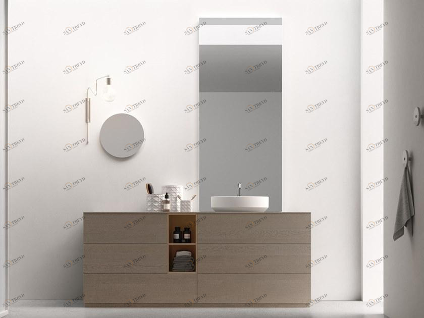 Arcom Тумба под умывальник из дерева с зеркалом Pollock Santreyd sun-id-1504600