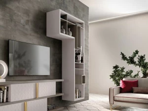 Valderamobili Открытая стенка из лакированной древесины с полками Mascari Msg033-tl