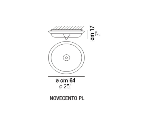 Vistosi PLNOVECRRICR светильник потолочный NOVECENTO 98352 - Вид №3