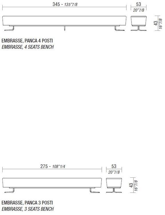 ESTEL GROUP Скамейка из ткани Embrasse sun-id-1390714 - Вид №3