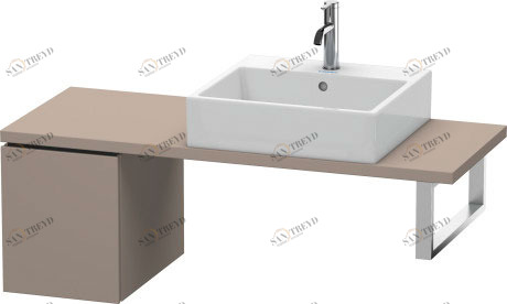 LC582004343 L-Cube Шкафчик для компактной консоли Базальт матовый, декор Duravit