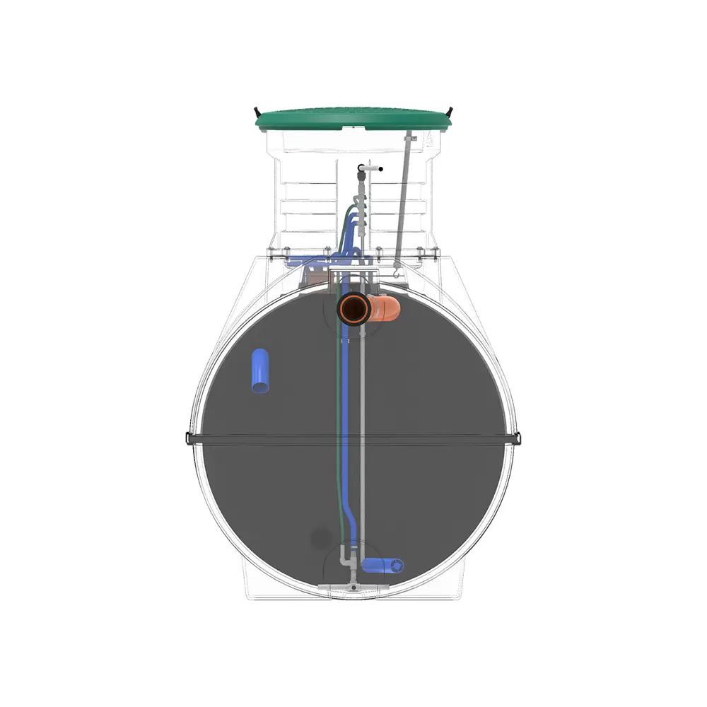 Станция биологической очистки четрыхкамерная Rostok Ground 8 3500 литров 1600 л/сутки STLM-2143097 - Вид №12