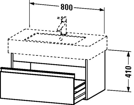 KT669000707 Ketho Тумбочка подвесная Бетонно-серый матовый декор Duravit - Вид №2