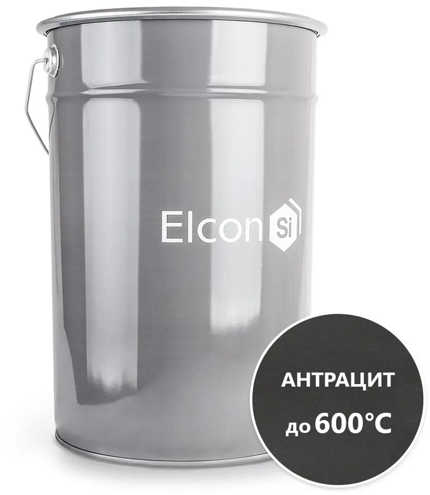 90287528 Эмаль термостойкая матовая Elcon Max Therm 00-00000013 цвет серебристый 25 л STLM-0855139