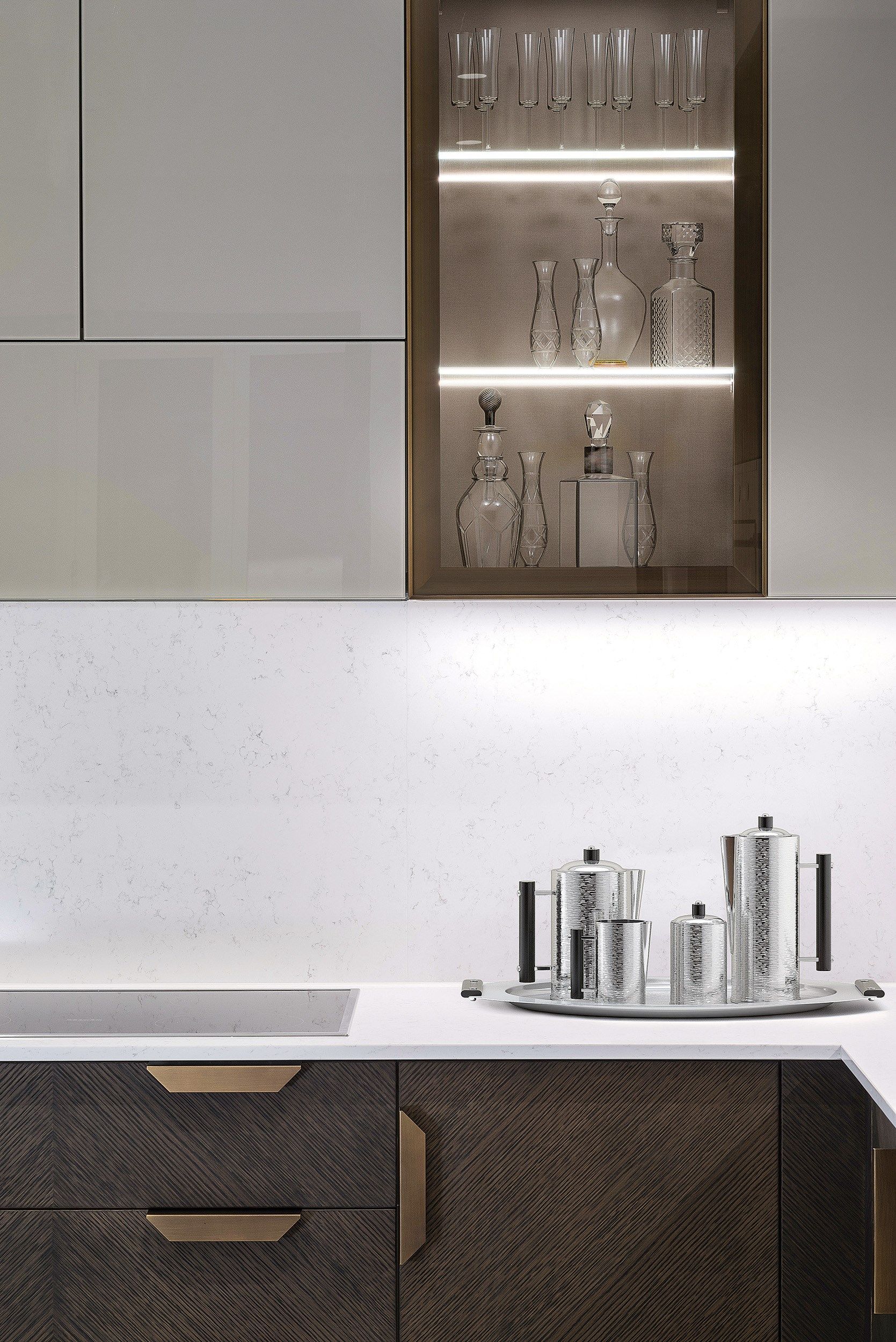 Угловая кухня с полуостровом и колоннами TM Italia Cucine D90 ARCH-00055948 - Вид №4