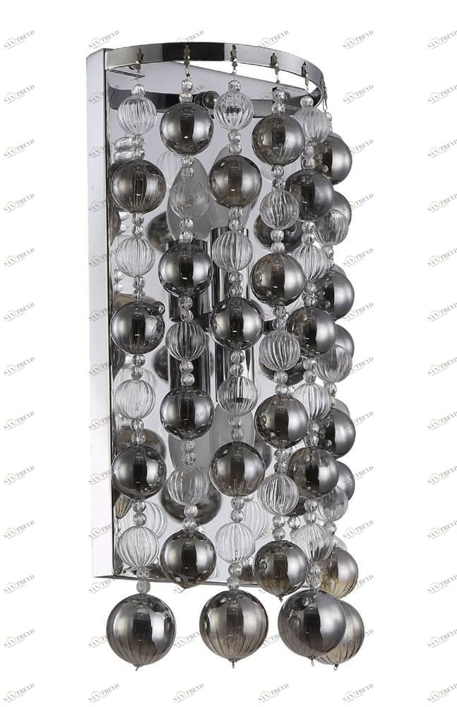 Бра Crystal Lux Mallorca AP2 Chrome/Smoke CRYSTAL LUX КАПЛЯ 077452 Прозрачный;серый 
