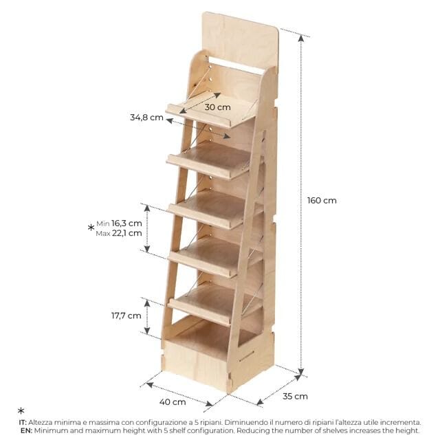 Деревянная напольная стойка дисплея Esposit экспоненты ARCH-00147745 - Вид №7