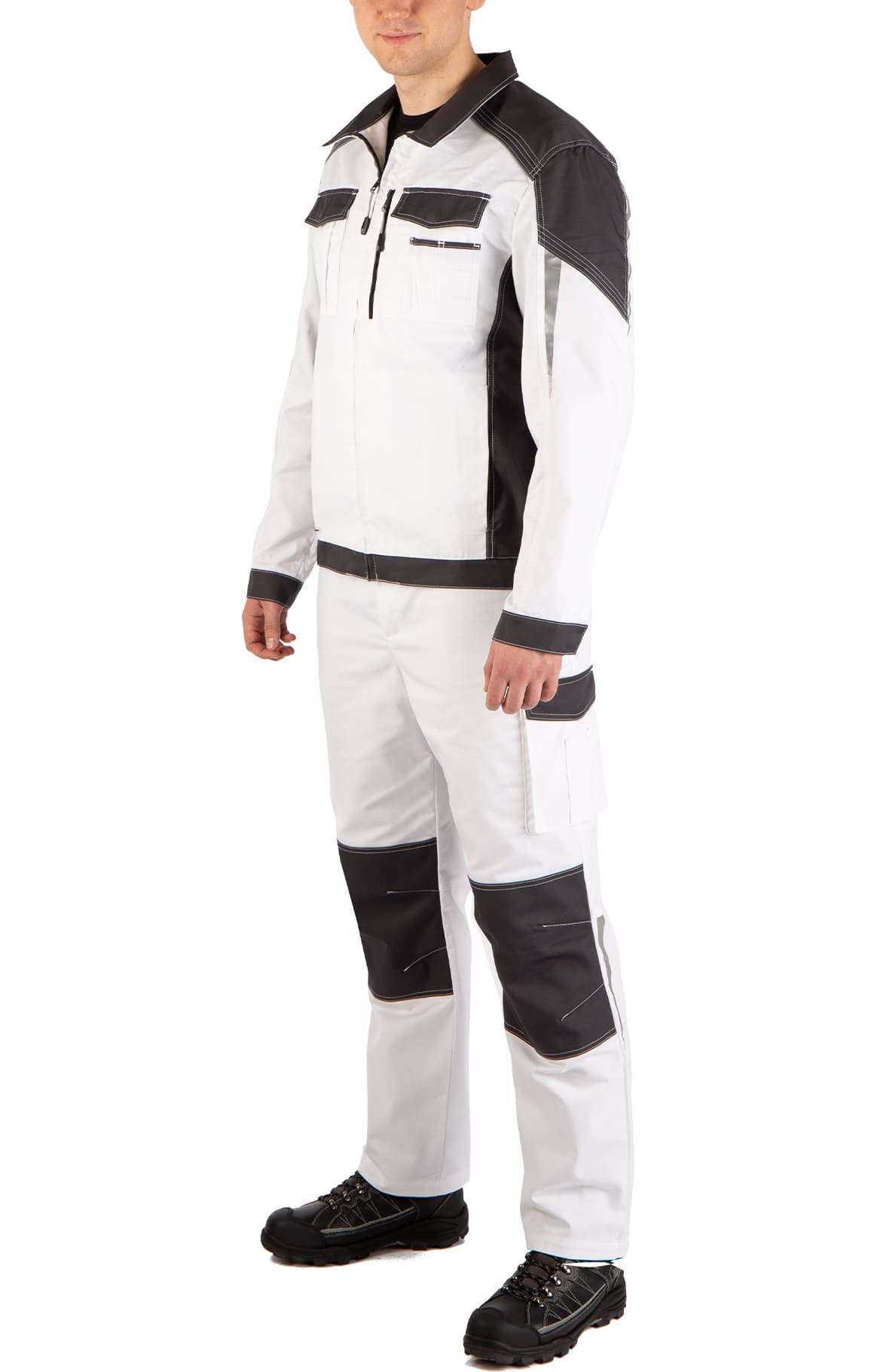 4974832 Костюм  NEW белый графит STATUS  Летняя спецодежда  размер 60-62/182-188  - Вид №17