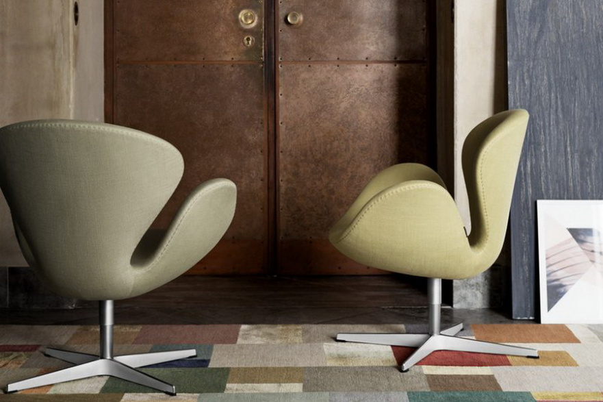 Кресло дизайнерское черная шерсть Arne Jacobsen Style Swan Chair SOHO DESIGN ДИЗАЙНЕРСКИЕ, SWAN 131545 Черный  - Вид №7