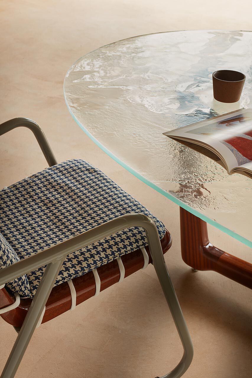 Алюминий и красное дерево сад сани стул Exteta Sunset ARCH-00059614 - Вид №8