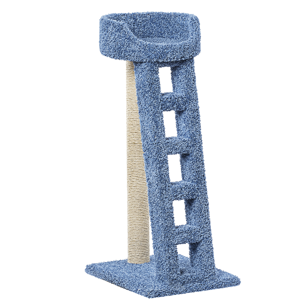 Т0047378 Когтеточка для кошек ковролиновая Лежанка с лестницей 60х45х115см ПУШОК 