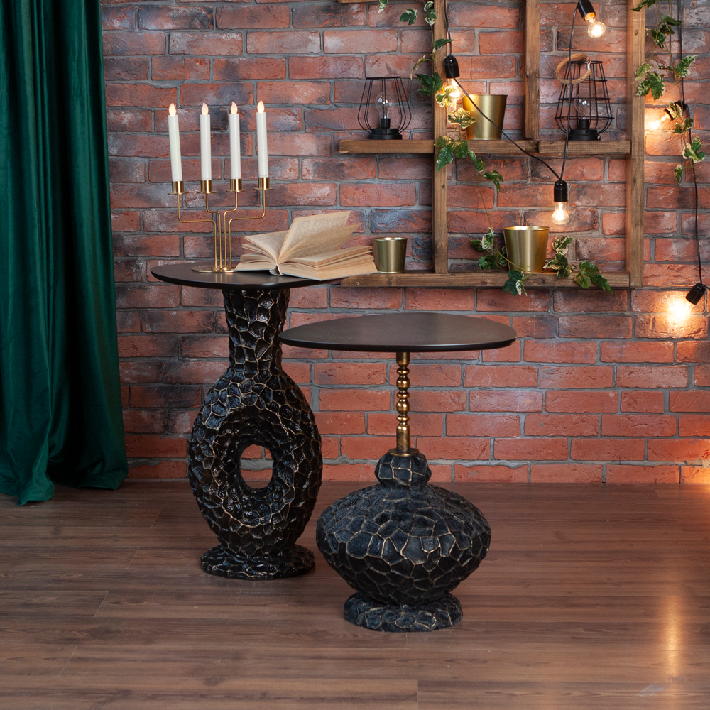 17001 Декоративный столик Лебес Амбер Графит BOGACHO 4627174557190 - Вид №4