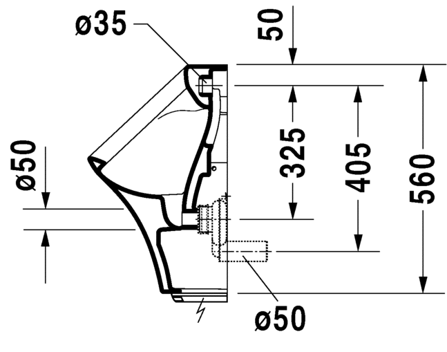 2804310007 Настенный писсуар, уринал с мушкой Duravit Durastyle - Вид №5