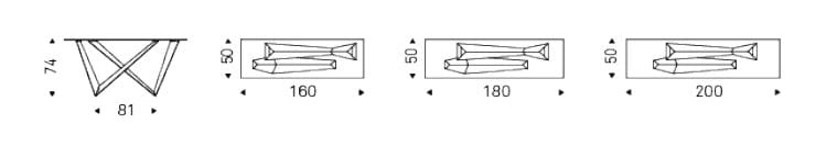 Прямоугольная консоль из стали и хрусталя Cattelan italia WESTIN ARCH-00007957 - Вид №5