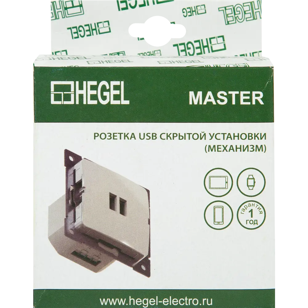 Розетка Hegel USB встраиваемая 3.4 А цвет белый 84399408 STLM-2094151  - Вид №4