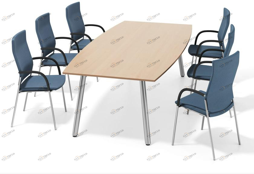 Casala Прямоугольный деревянный стол для переговоров Wishbone 6650-892