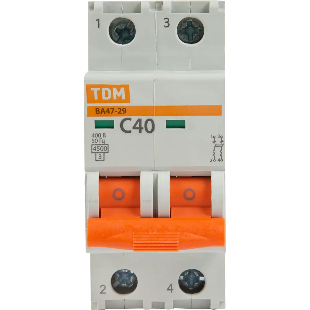 Автоматический выключатель TDM Electric ВА47-29 2P для надежной защиты сети 84399489 STLM-0049262 - Вид №1