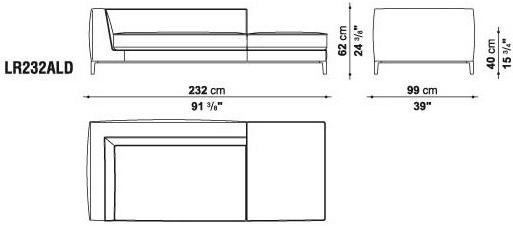 Maxalto Модульный угловой диван из ткани Lucrezia sun-id-1346409 - Вид №22