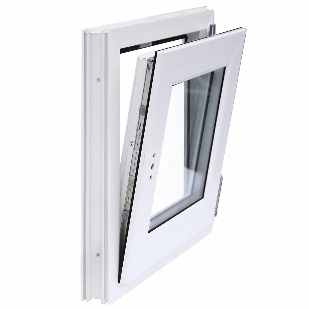 Окно пластиковое ПВХ Deceuninck одностворчатое 600x600 мм (ВхШ) правое двухкамерный стеклопакет белый/белый STLM-2095607 - Вид №3