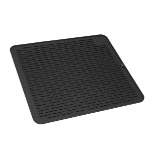 Коврик для сушки посуды Delinia 45x40x0.5 см силикон цвет черный 89262325 STLM-2078695