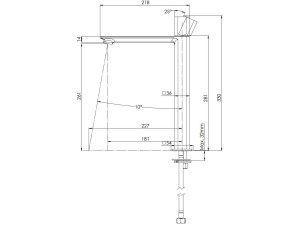 Однорычажный высокий смеситель для раковины