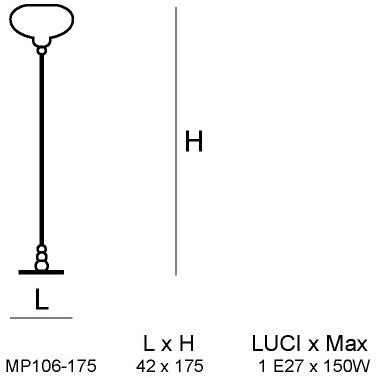 Siru Торшер из муранского стекла Sultano Mp 106-175  - Вид №2
