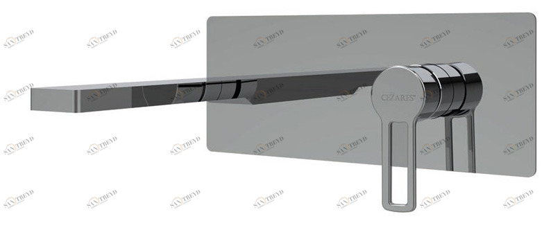 Смеситель для раковины встраиваемый однорычажный, излив 24 см FUOCO-BLI-24-01 Cezares