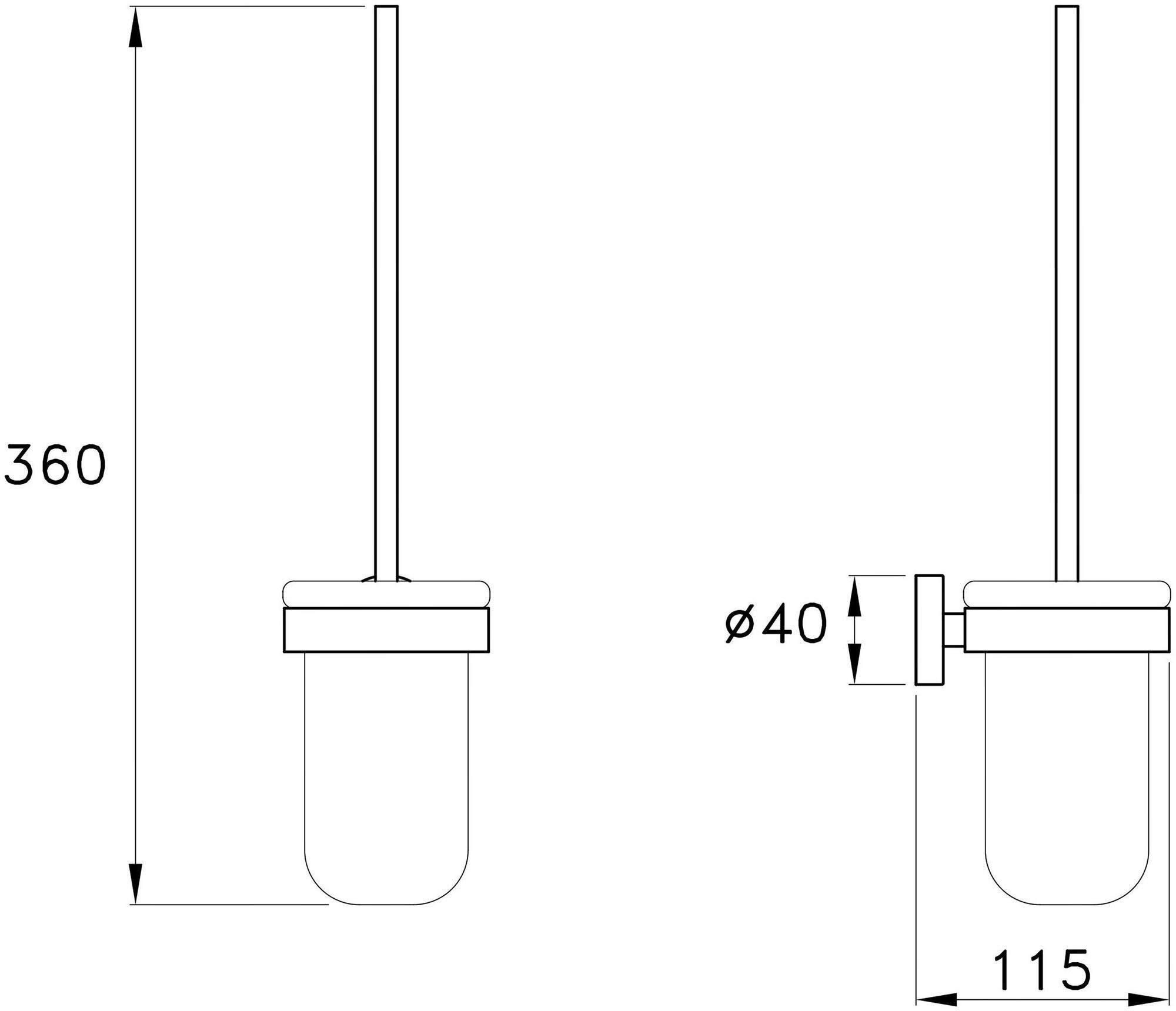 RUBINETTERIE STELLA Настенная щетка из матового стекла Sirius 1052 - Вид №1