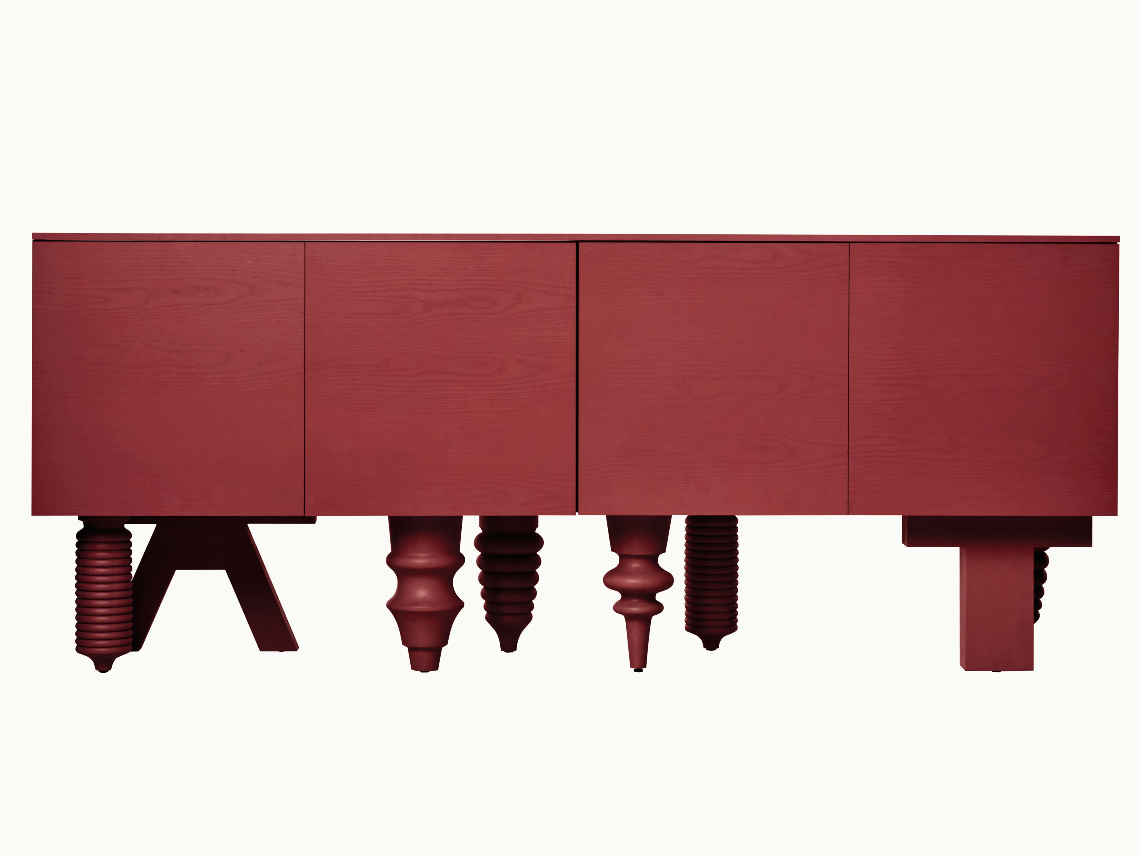 Шкаф из шпона ясеня с распашными дверями BD Barcelona Multileg ARCH-00094619 - Вид №4