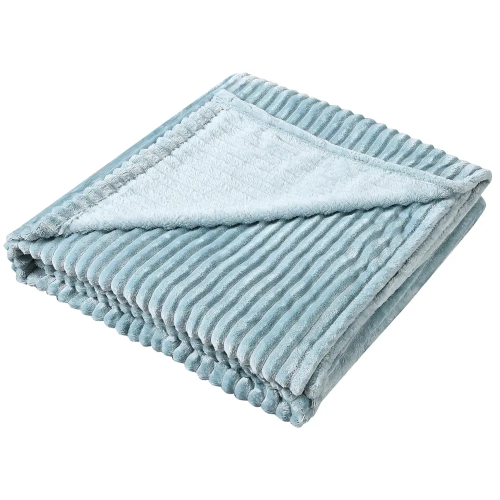 Плед Time 150х200 см велсофт цвет аквамарин СТОЛИЦА ТЕКСТИЛЯ STLM-2058315 - Вид №2