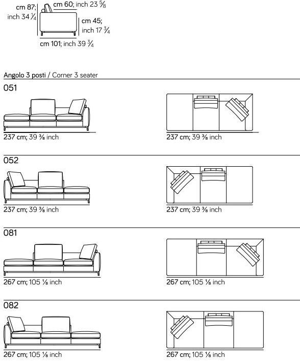 AMURA Угловой диван кожаный на 4 места Dorsey Am023.181.053.022 - Вид №11
