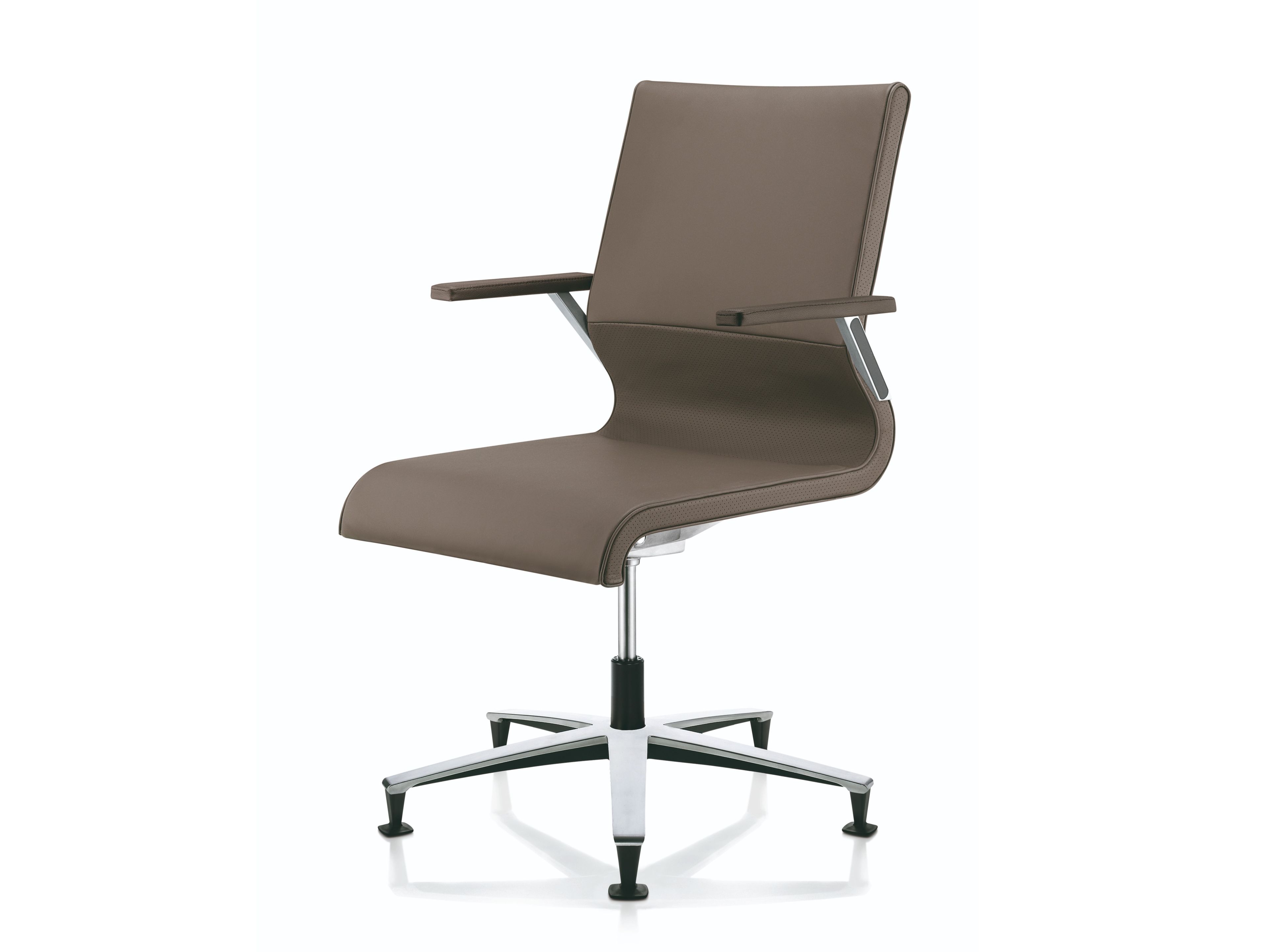 Регулируемый по высоте поворотный офисный стул из кожи с подлокотниками ZÜCO Lacinta Comfort Line ARCH-00054160 - Вид №1