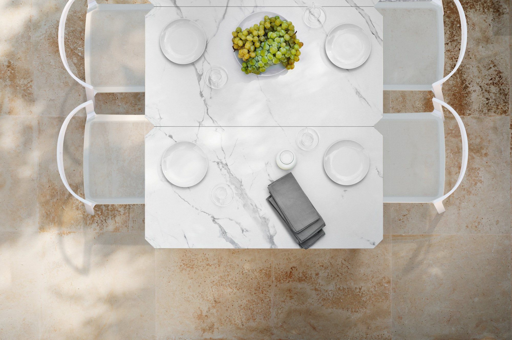 Алюминиевый выдвижной садовый стол с керамической столешницей MY YOUR Push ARCH-00137105 - Вид №1