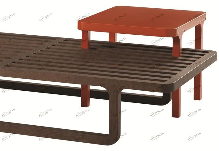 Roche Bobois Лакированный квадратный журнальный столик из мдф Les contemporains sun-id-1501196