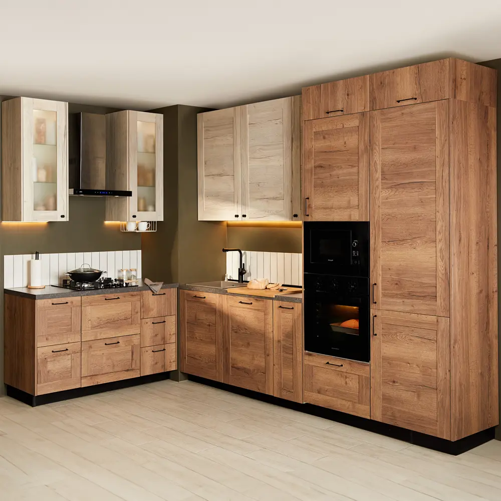 Фасад кухонный DELINIA ID Рошаль 14.7×102.1 см - элегантность темного дерева 86881236 STLM-0863139 - Вид №10