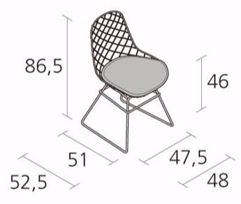 Alias Стул с основанием из стали с порошковым покрытием, со встроенной подушкой Kobi sun-id-1498272 - Вид №4