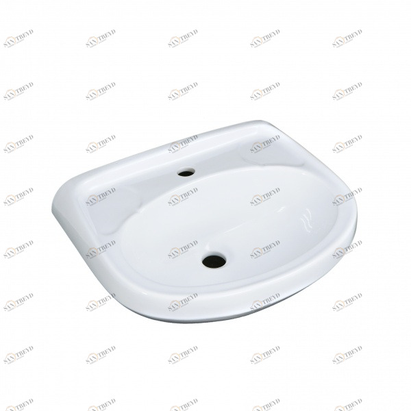 1015116 Подвесная раковина настенная круглая Лобненский Стройфарфор  белая 