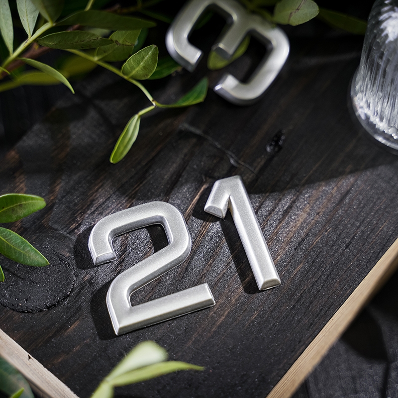 Дверной номер  «2», 32х5х40 мм, матовое серебро LJPS0091 Public Steel Россия  - Вид №1