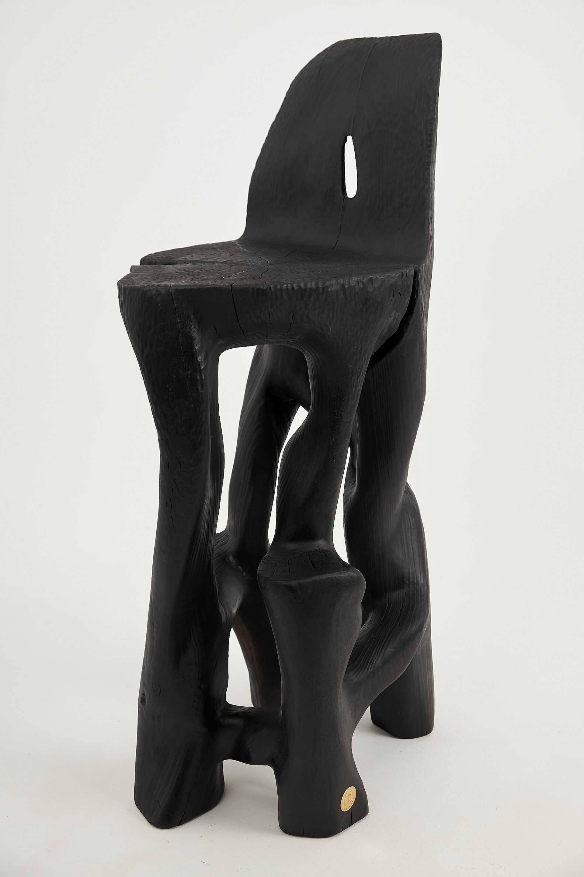 Высокий деревянный стул со спинкой Logniture Makha ARCH-00085057 - Вид №3