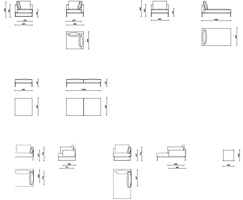 Désirée divani 3-х местный кожаный диван со съемным чехлом Arlon sun-id-1417214 - Вид №8