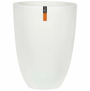 Уличный вазон белый мрамор 47 см "Элегант" CAPI EUROPE СОВРЕМЕННЫЙ 081688 Белый