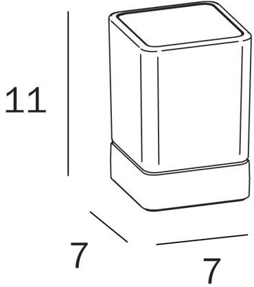 INDA® Отдельностоящий держатель зубных щеток из матового стекла Lea A1810z - Вид №1