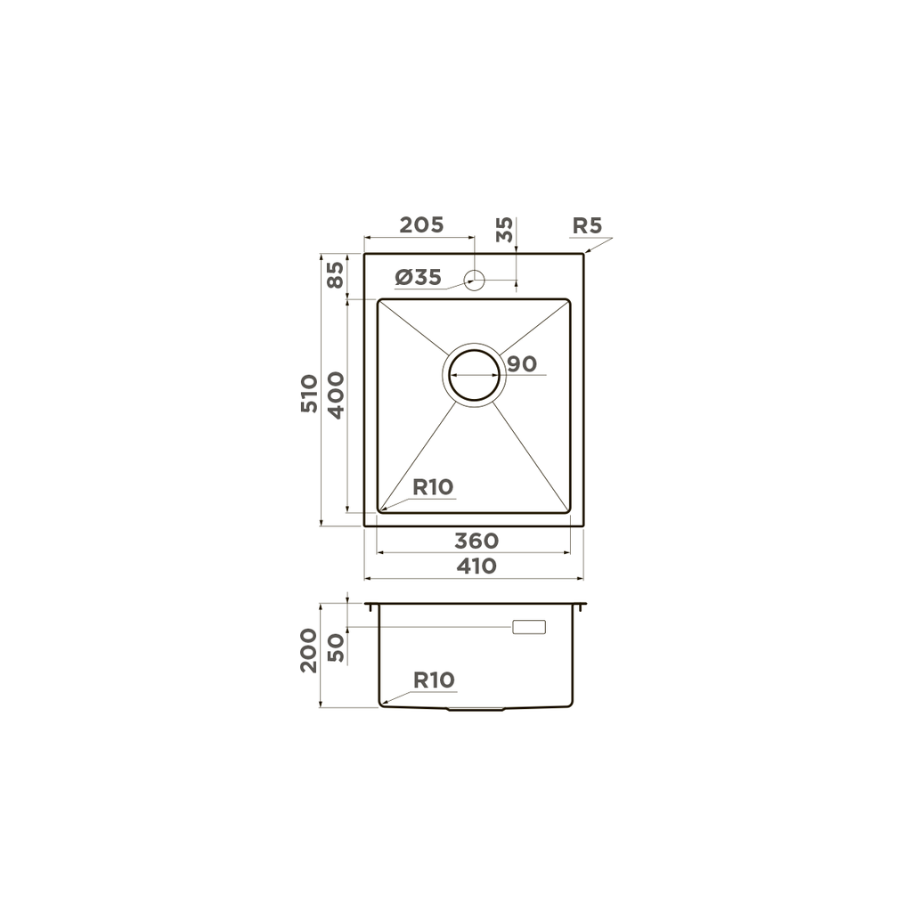 Кухонная мойка Akisame 41 GM OMOIKIRI 4973094 - Вид №4