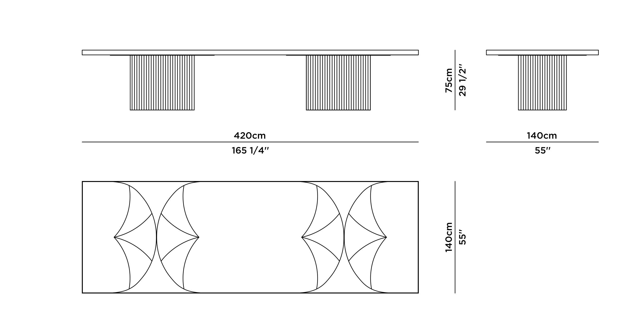 Прямоугольный мраморный стол Greenapple Biloba ARCH-00069119 - Вид №10