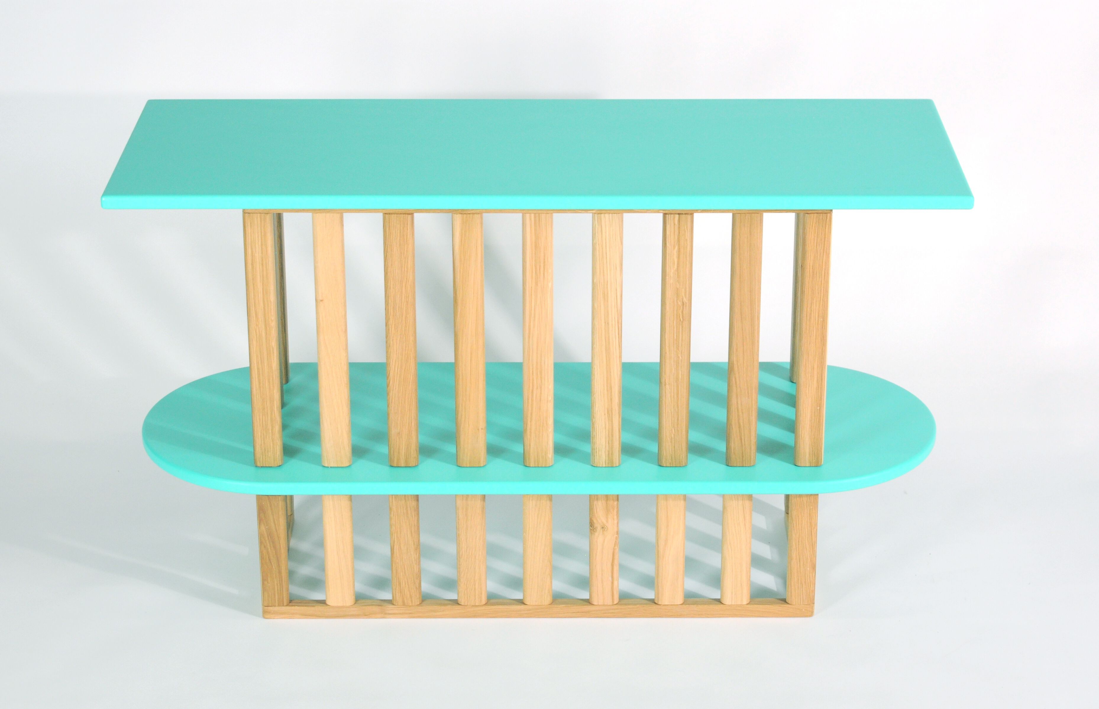 Книжный шкаф из массива дерева с двумя полками Medulum ARCH-00025873 - Вид №3